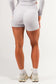 Milky Grey Cross Over Biker Short